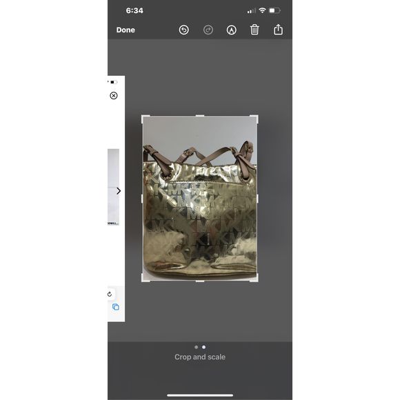 Michael Kors Gold Jet Set East West Tote - Picture 2 of 9